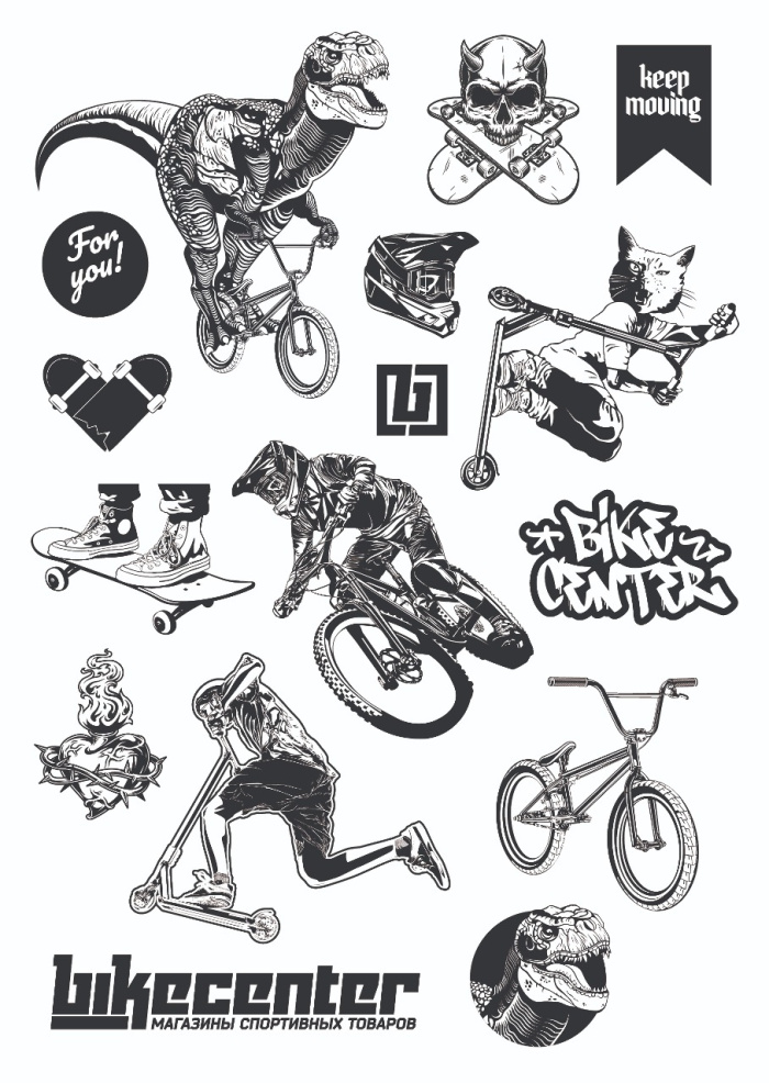 Стикеры наклейки Bike Centre 1