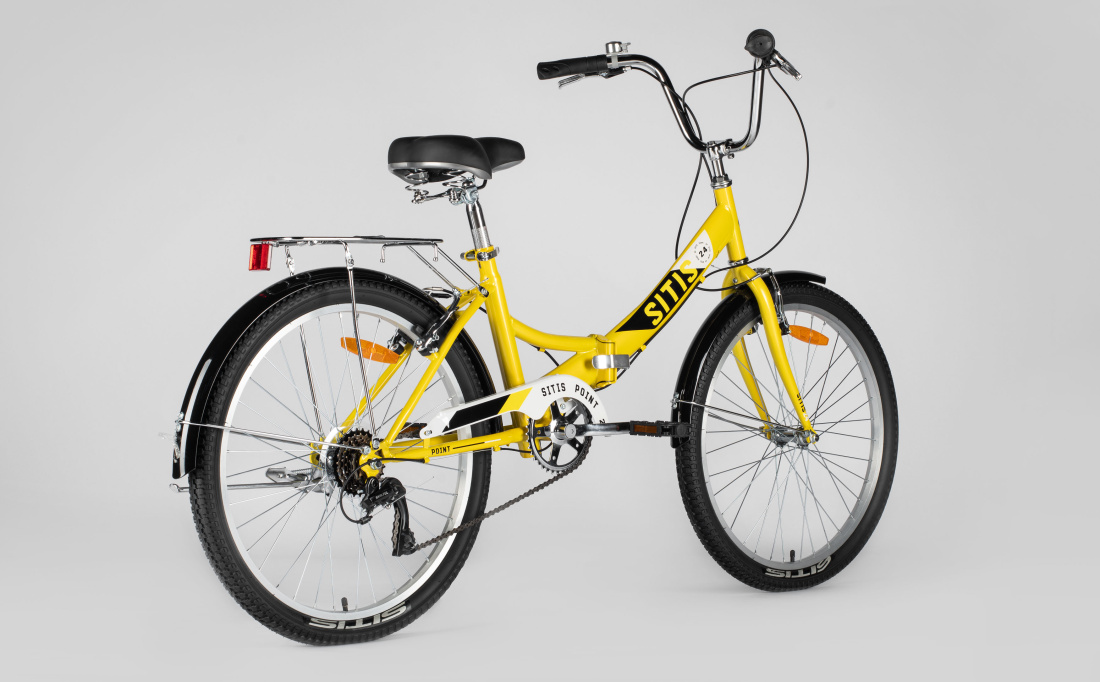 Велосипед SITIS POINT 7sp 24" (2024) Yellow-Black-White