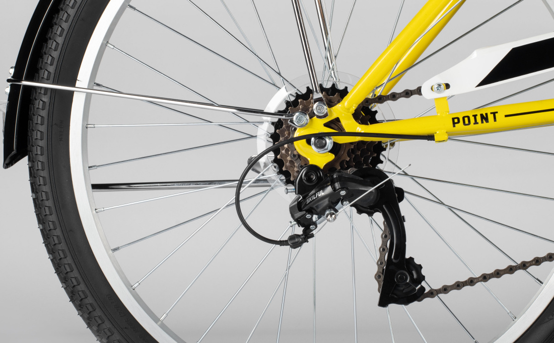 Велосипед SITIS POINT 7sp 24" (2024) Yellow-Black-White
