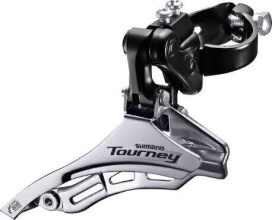 Переключатель передний Shimano Tourney TY300 нижн тяга хомут 34,9, уг 66-69 для 42T б/уп