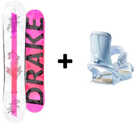 Комплект Сноуборд+Крепления Drake Charm + HEAD FX FAY I LYT White-Purple