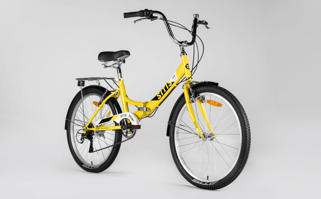 Велосипед SITIS POINT 7sp 24" (2024) Yellow-Black-White