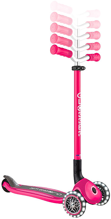 Самокат трехколесный Globber MASTER LIGHTS (2025) розовый
