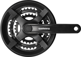 Система Shimano Tourney TY301, 42/34/24T, 175 мм, квадрат, с защитой